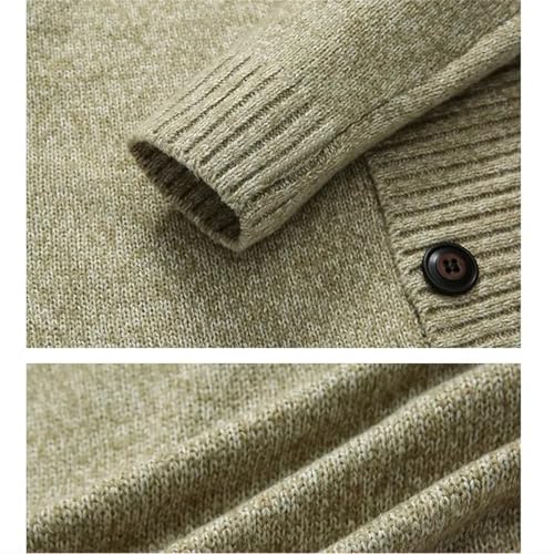 Men Casual Warm Knitting Sweater Slim Fit Turn-Down Collar Double Breasted Cardigan Jumpers2