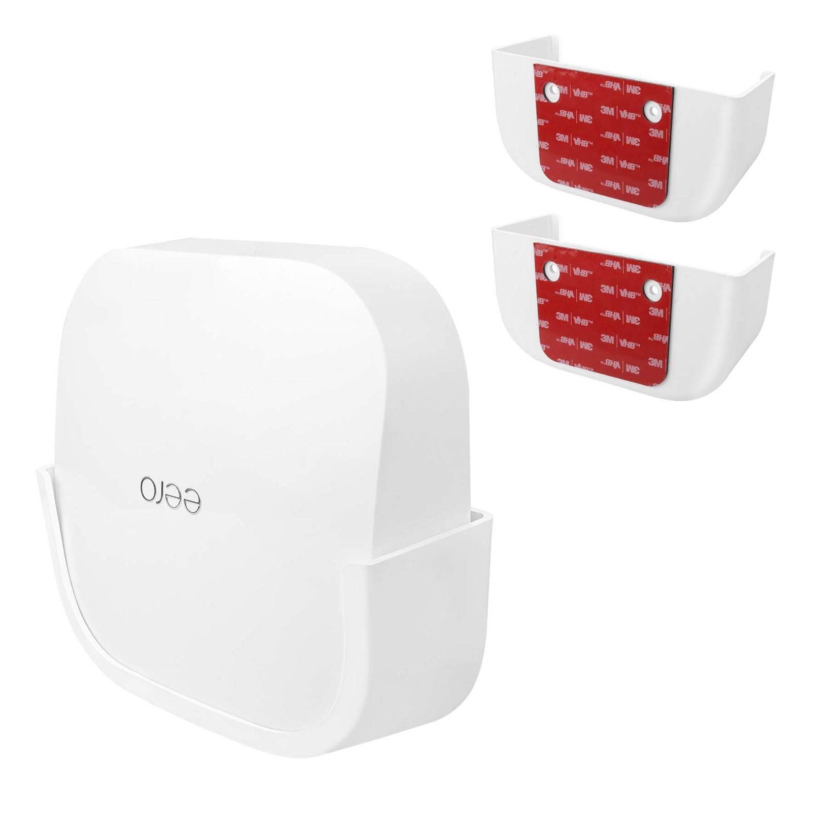 Screwless Wall Mount for eero Pro 6 tri-Band mesh Wi-Fi 6 Router Holder, No Tools Required, No Drilling, Easy to Install, Strong VHB Adhesive Mount (2 Pack)