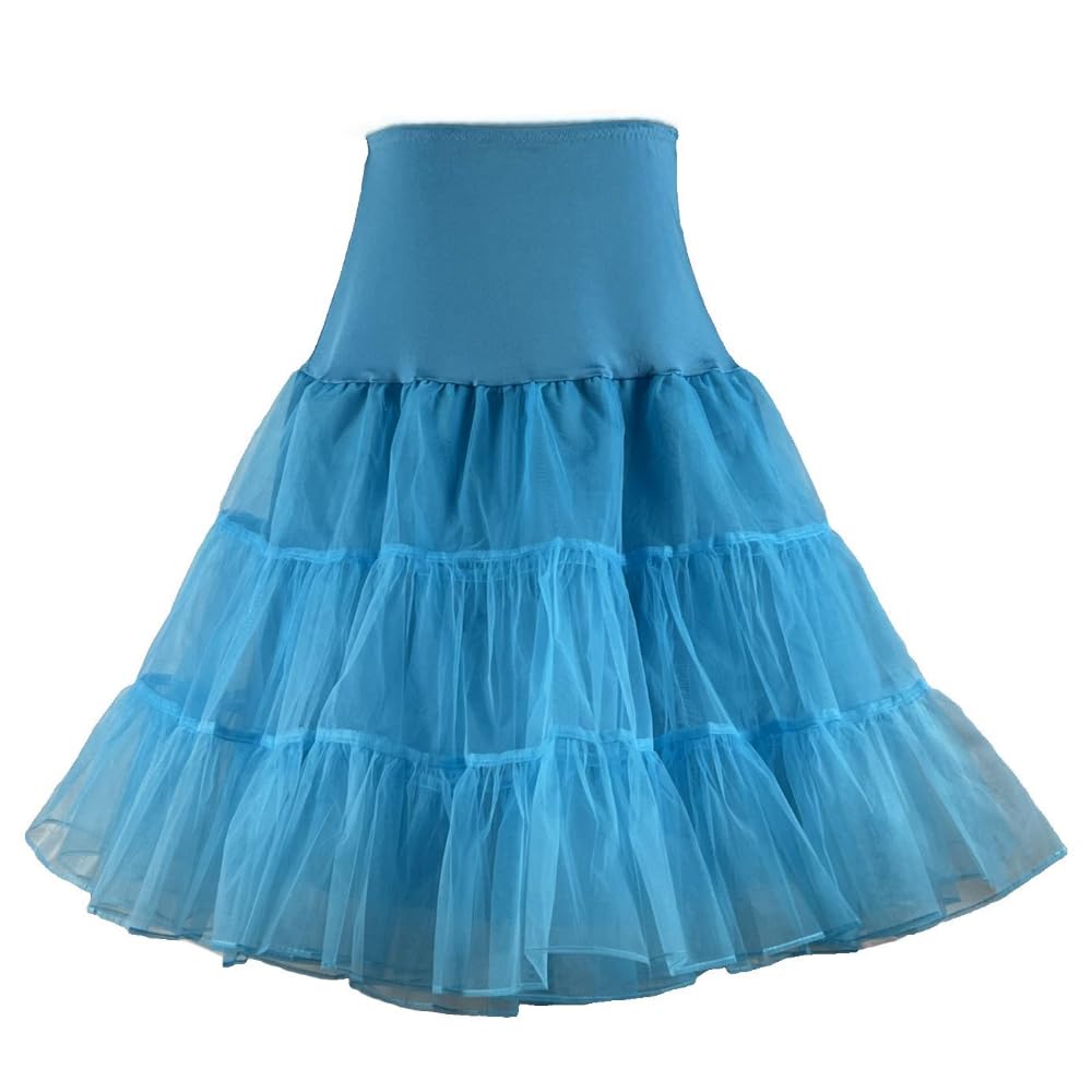 RULTA Women's 50s Vintage Petticoat 26" Crinoline Rockabilly Tutu Skirt Slip S-L…
