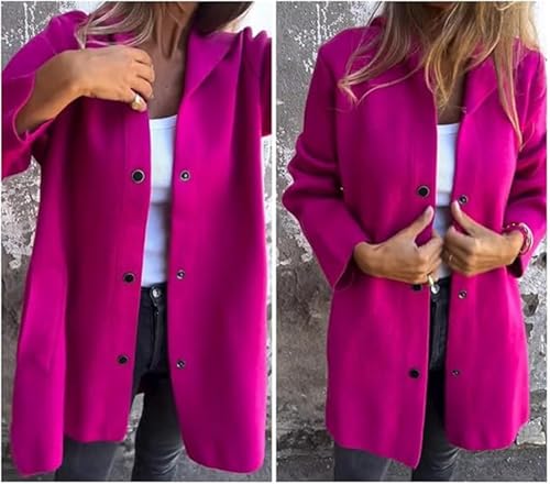 Veste à capuche décontractée pour femme manteau mi-long d'automne - 7