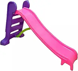 BEPLACE Escorregador Infantil de Plástico, para Crianças, Brinquedo para Jardim, Casa, Escola, Buffet, Creche e Parquinho (Rosa)