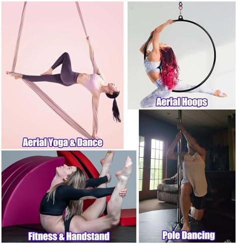 Pole Dance Mat, Foldable Portable Pole Dance Mat with Carrying Handles for Safe Training and Exercise,（Pink 1,120cmx10cm(47.2x3.9in)）