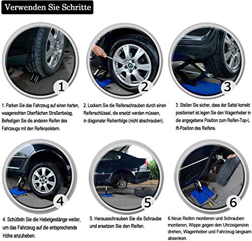 Forever Speed Scherenwagenheber Auto Wagenheber Heber für PKW/SUV/MPV Lift Familienauto...