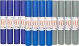 Upward Fit 12-Pack Value Yoga Mat, 68' x 24' Non Slip Exercise Mat, 3.5mm Thick Gym Mat, Bulk Non Toxic Yoga Mats for Schools and Studios, Assorted