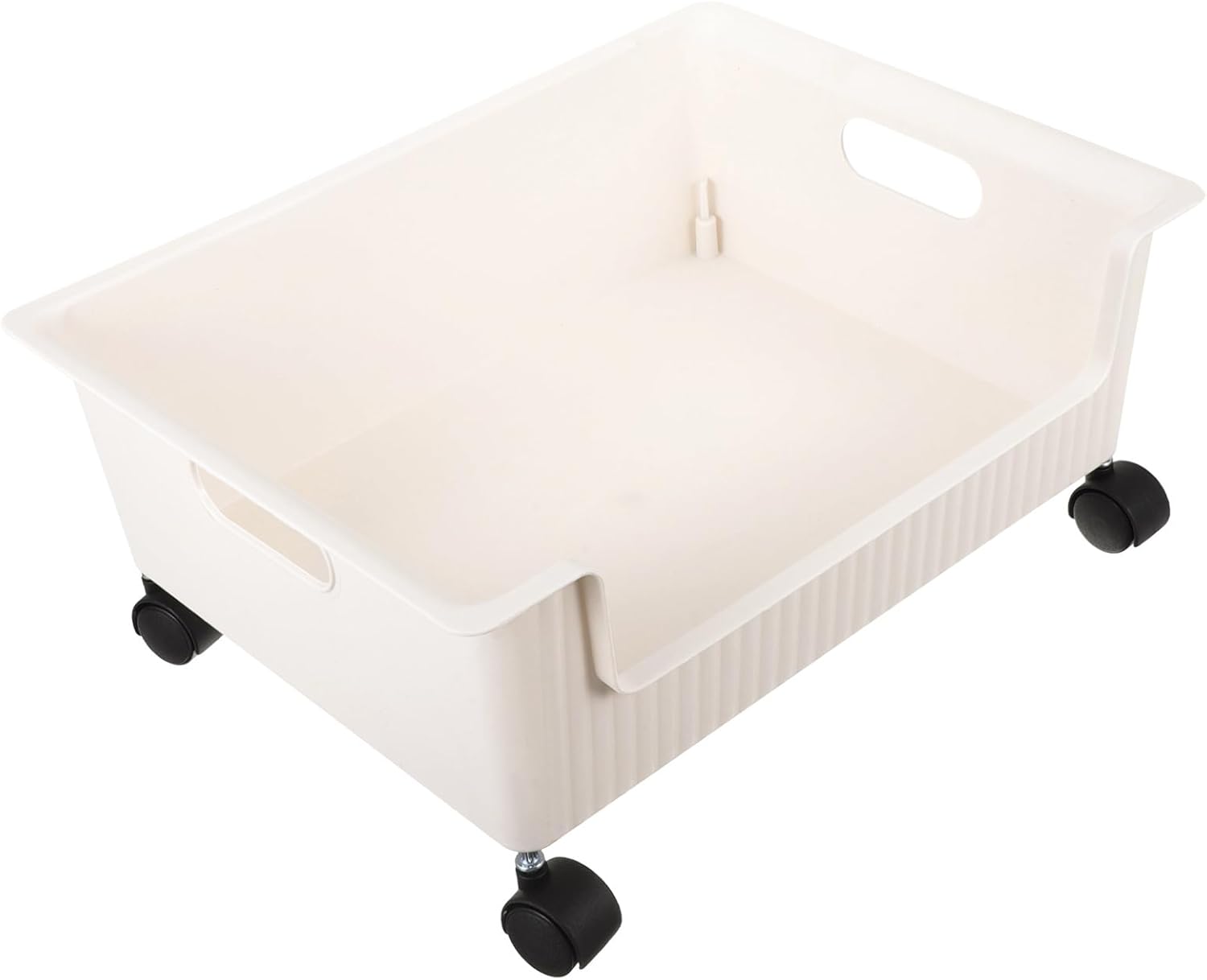 Cabilock Under Bed Storage with Wheels Storage Box With Pulleys Utility Rolling Underbed Organizer Cart Containers Drawer Bins with Lid for Clothes, Shoes, Books, Blankets