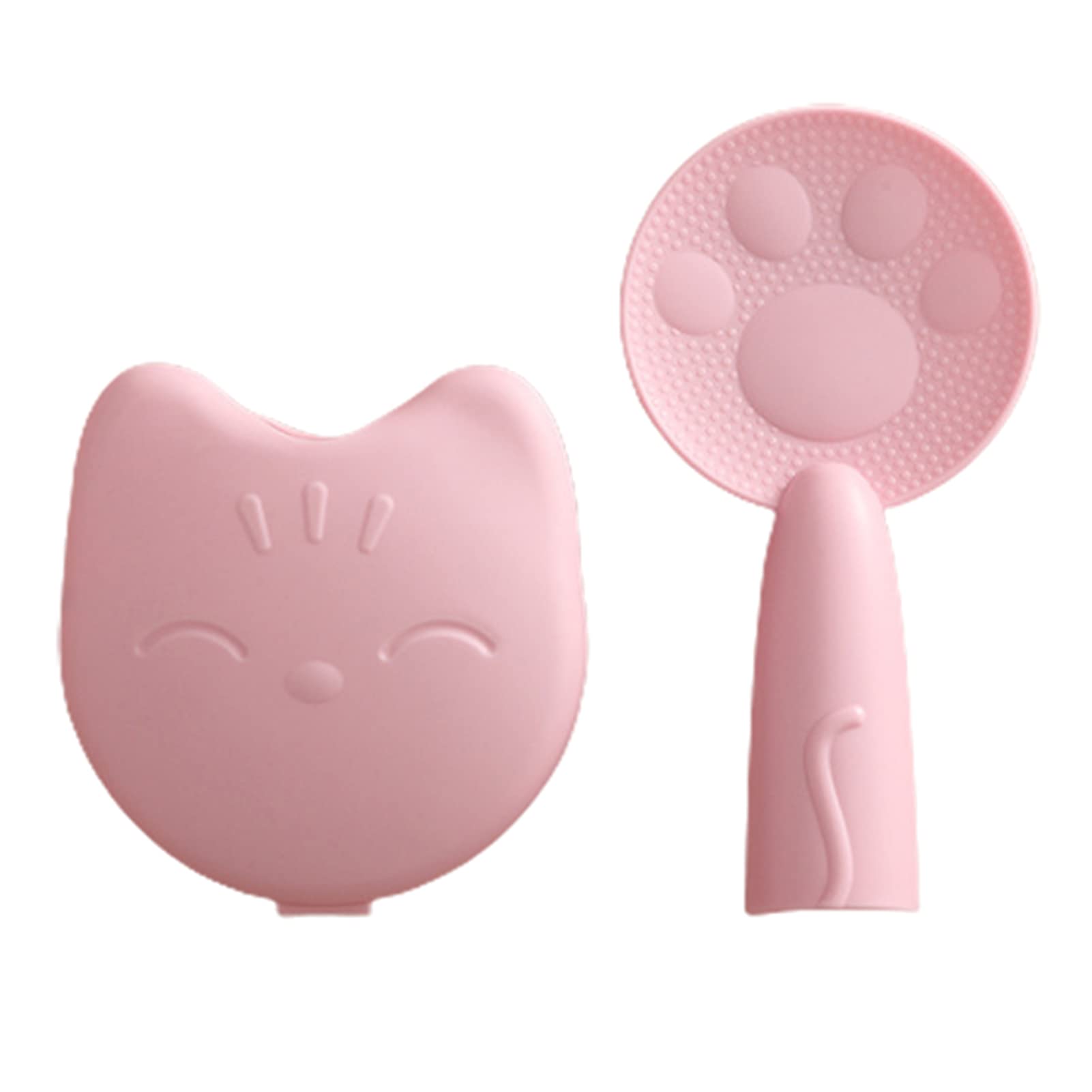 Rotyroya Cooking Scoop Smooth Edges with Storage Holder Unique -Warping Rice Paddle for Home Pink