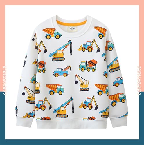 Boys Sweatshirts Casual Sweatshirts Cotton Sweatshirts Long Sleeve T-shirts Crew Neck Cartoon Tops for Boys-4984