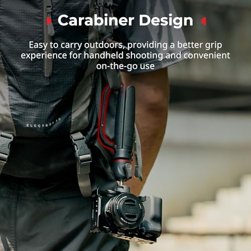 Image of SMALLRIG Small Camera Tripod Selfie Stick, Extendable 8 inch-15 inch Mini Handheld Carabiner Tripod with Mantis Hook, 360 Ball Head, Cold Shoe Mount, 1 /4 inch-20 Screw for DSLR, Adapter for DJI, for GoPro - 5285