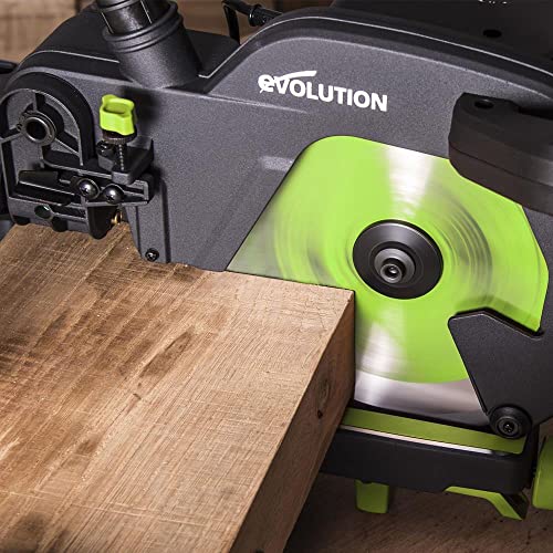 Evolution Power Tools - F255SMS Mehrzweck-Gleit-Gehrungssäge, 255 mm, 1600 W, 230 V