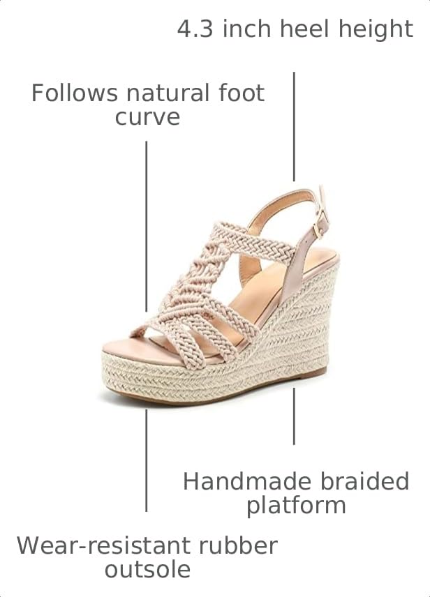 Image of Espadrille Wedge Sandals for Women Platforms & Wedges