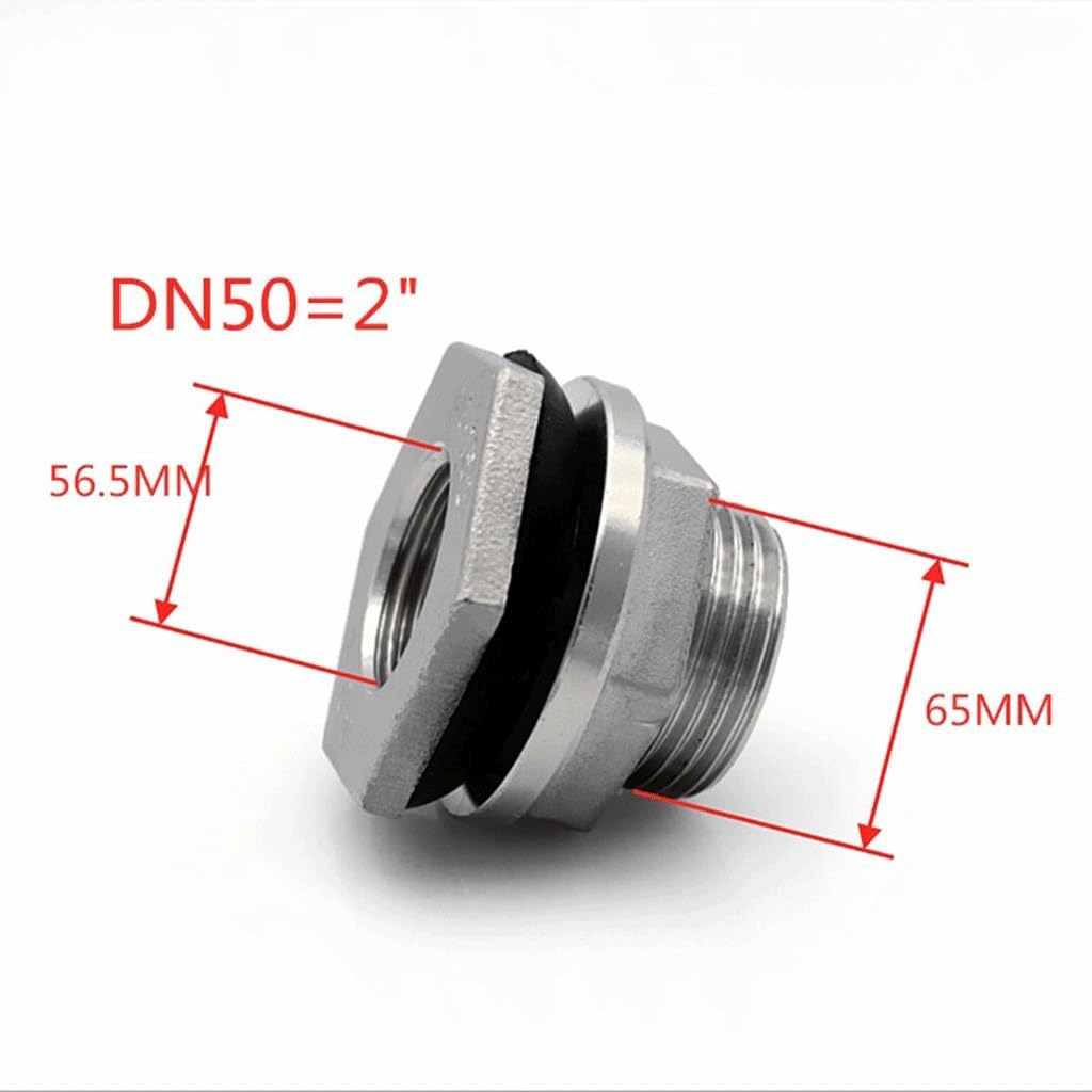 PC 1 BSP Hilo Masculino 304 Tubo DE Acero Inoxidable Un Solo Llave Suelta, Tuerca De Montaje Giratorio, For El Tanque De Agua, Conector De Jointer 1/2 "3/4" 1 "1-1/4" 2 "(DN50)