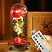 Produktbild Titcch "Die Schöne und das Biest", Forever Rose, Zaubernde Rose, Glaskuppel mit LED-Lichtern aus Kiefernholz, für Valentinstag, Muttertag, Hochzeitstag, Bestes Geschenk für Sie (mit Fernbedienung)