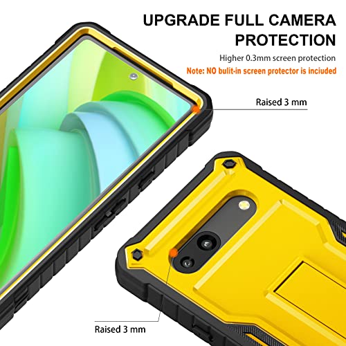 Image of for Google Pixel 7A Case (Does NOT FIT Non-7 or pro), Military Grade Protection Shockproof Case Built-in Kickstand Compatible with Pixel 7A Phone 6.1 Inch (Yellow)