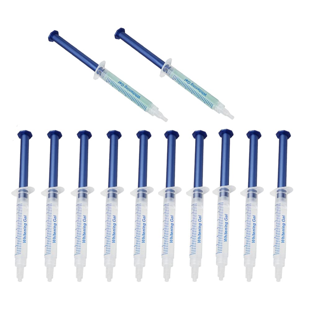 Colilove 10Pack 3ml Teeth Whitening Gel Refill 35% CP Bleaching Gel with 2 Pack Remineralization Gel Tooth Whitener Gel Pen Kit for Teeth Whitening LED Light and Trays
