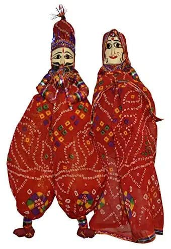 Goranshi Handicrafts Traditional Rajasthani Wood Folk Puppets Kathputli ...