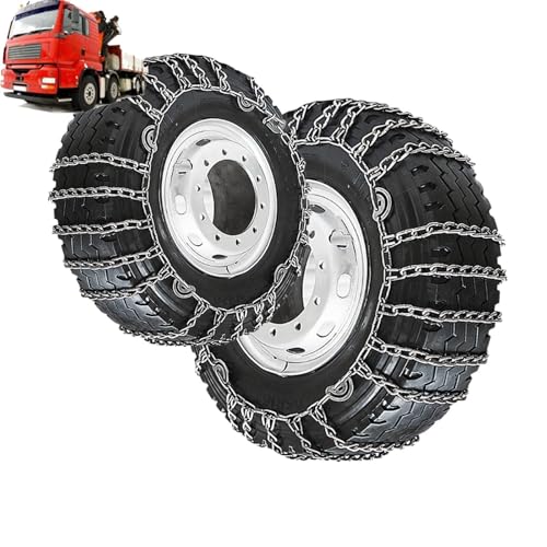 YAGOLD Set of 2 Tire Chains for Trucks 2pcs Snow Chains for Trucks Snow Chains for Car Tires Anti-Skid Thickening Tire Chains Winter Car Accessories No Jack Required 2pcs 225/75R17.5 2pcs 225/75R17.5