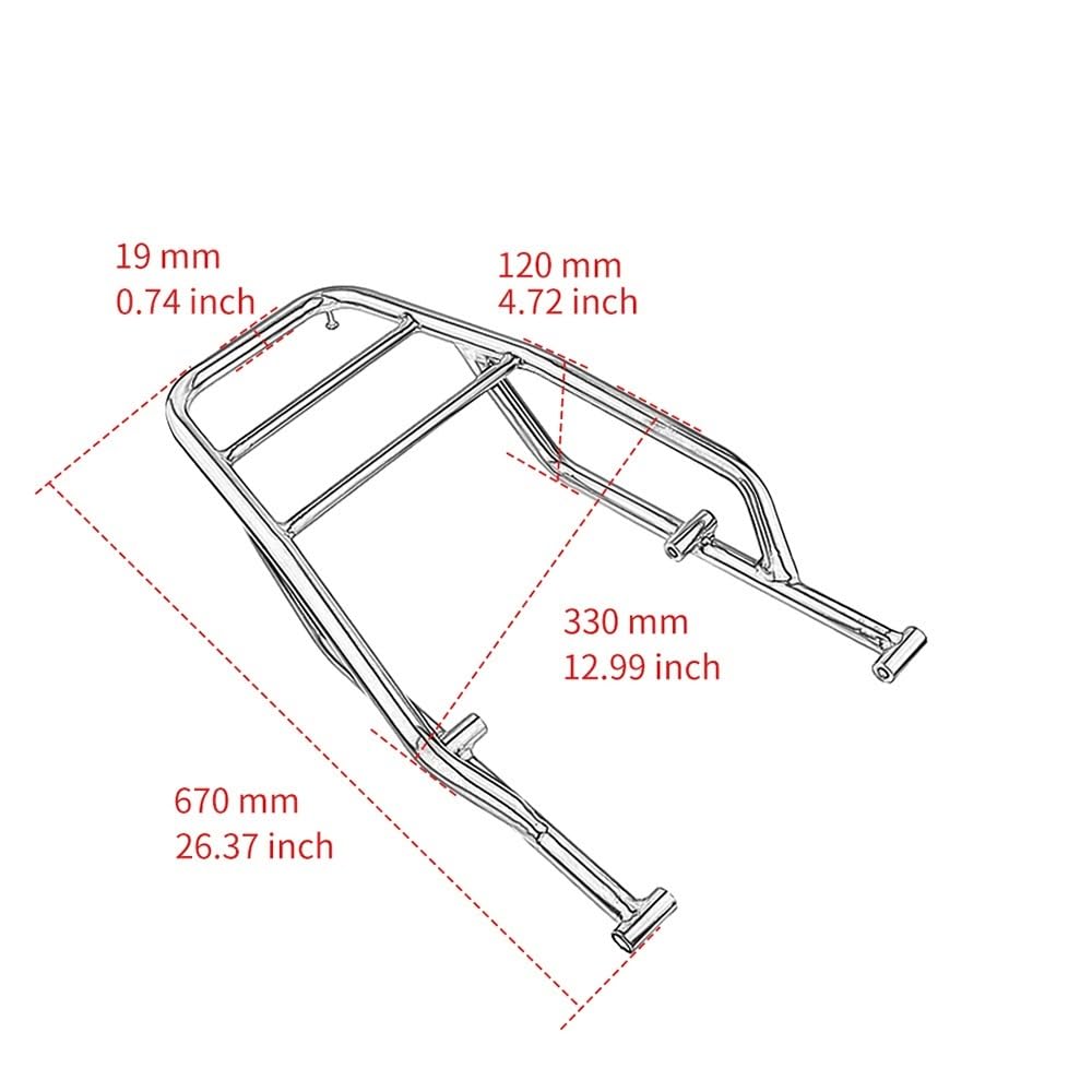 Pannier Holder Portaequipajes Trasero para Meteor 350 2021-2025 Estuche