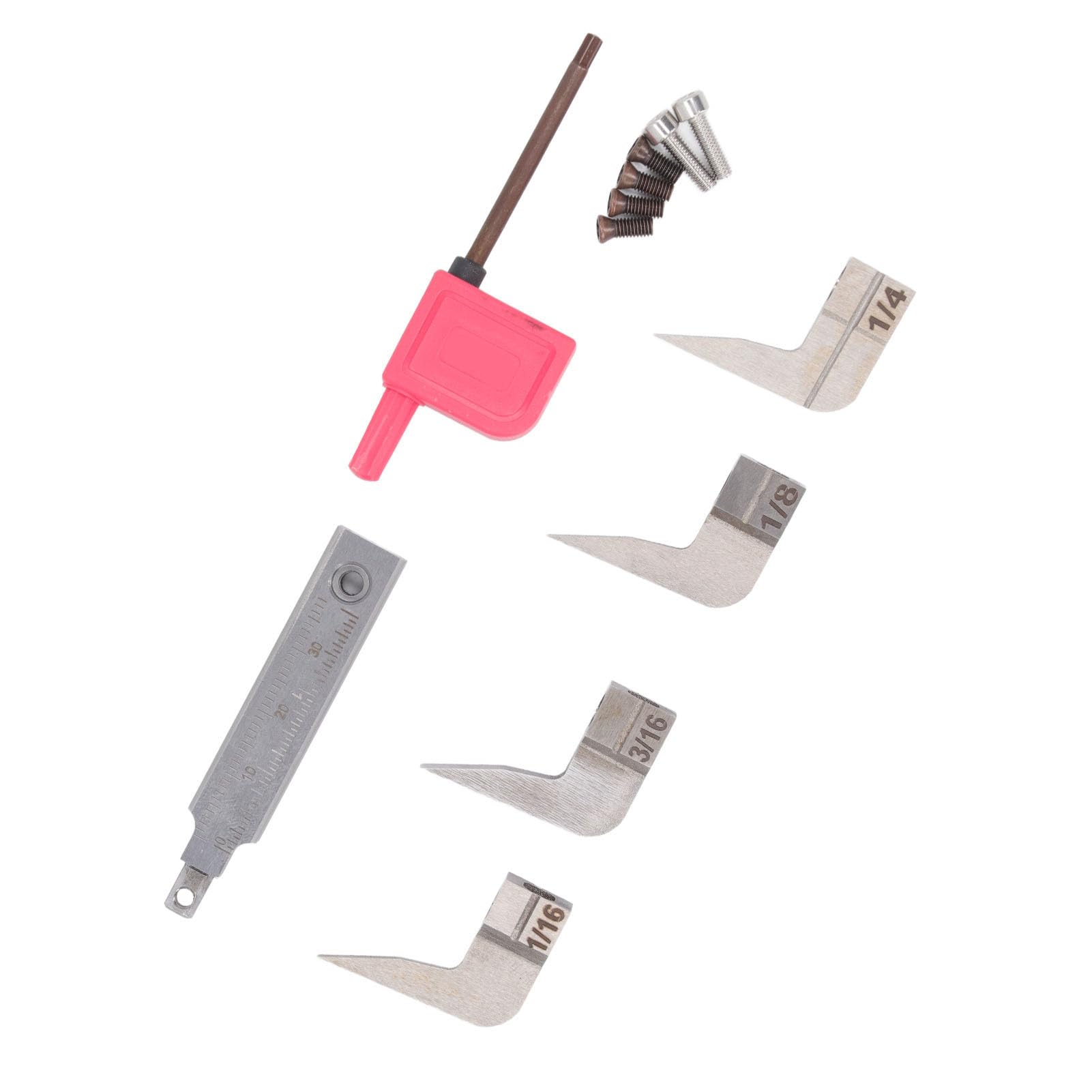 Juego de 4 cuchillas para cepillo de mesa, cuchillas de repuesto para cepillo manual en anchos de 1/16, 1/8, 3/16 y 1/4 de pulgada, cuchillas de carburo para trabajar la madera con