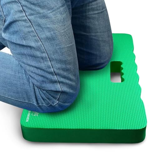 Green Haven Coussin de Genoux Extra-Épais – Tapis Genouillère en Mousse EVA pour Jardinage, Bricolage & Extérieur – Léger, Résistant à l’Eau &...