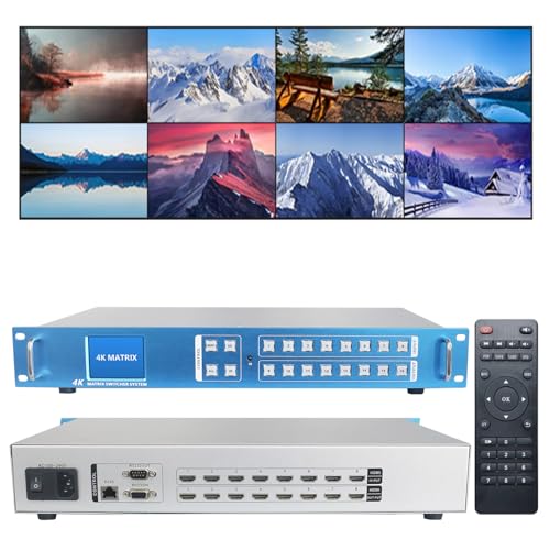 Matriz HDMI 8x8 4K para gestionar múltiples pantallas desde interfaz Web GUI y LAN