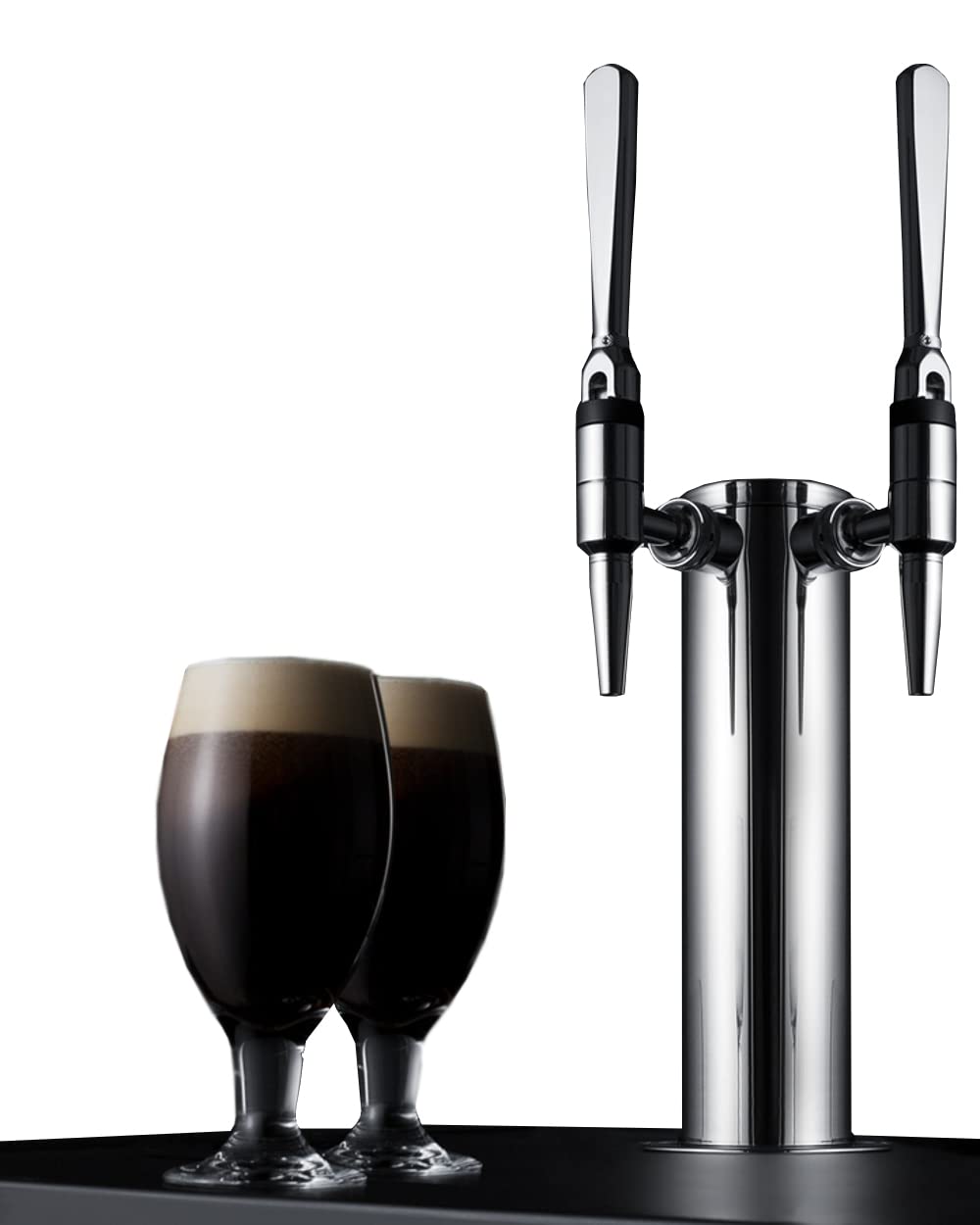 Summit Appliance Sbc682ncftwin 24" Wide Built-In Nitro-Infused Coffee Kegerator, 5.6 Cu.Ft. Interior, Weatherproof, Complete Dual Tap Kit, Dual Tap System, Automatic Defrost, Digital Thermostat on Fridge.com - View 5