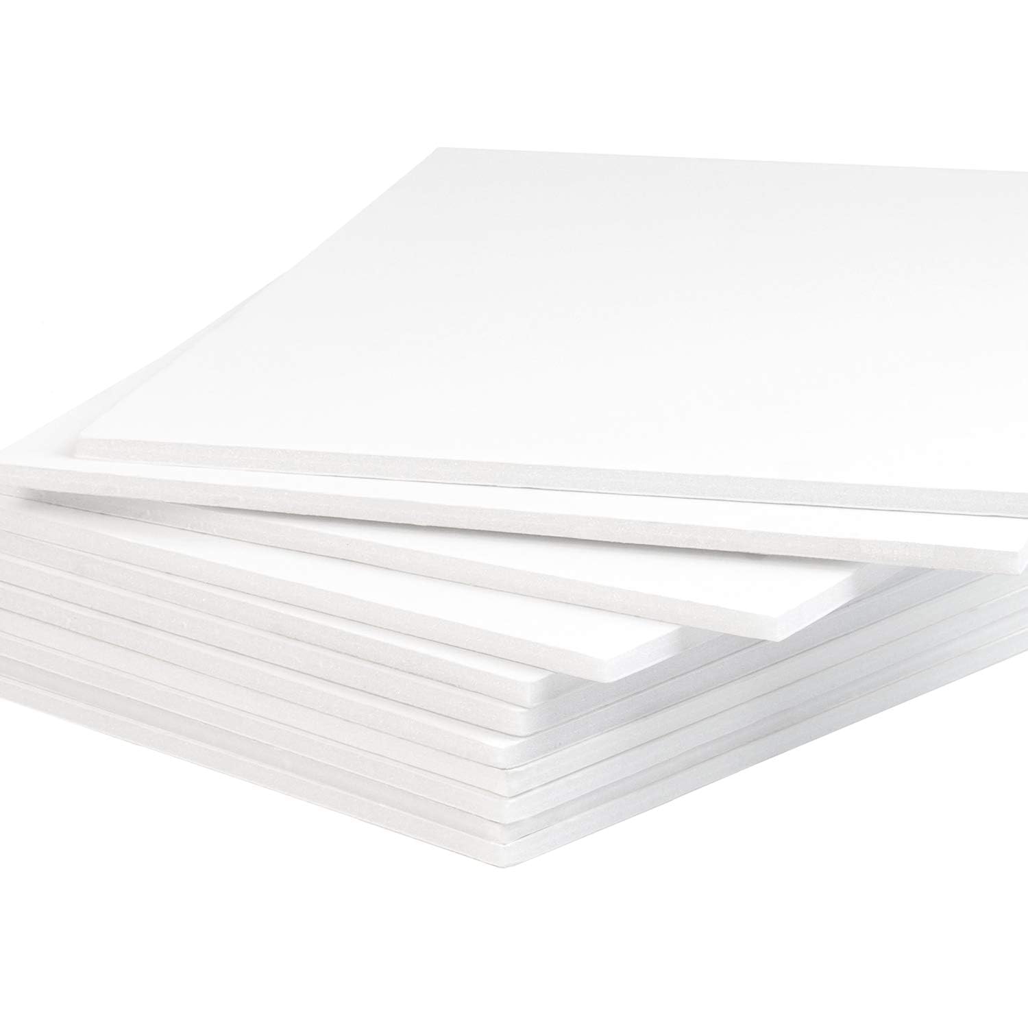 Mat Board Center, Pack of 10 Acid-Free Foam Boards, 11x14 inch White Foam Boards, 1/8" Thick