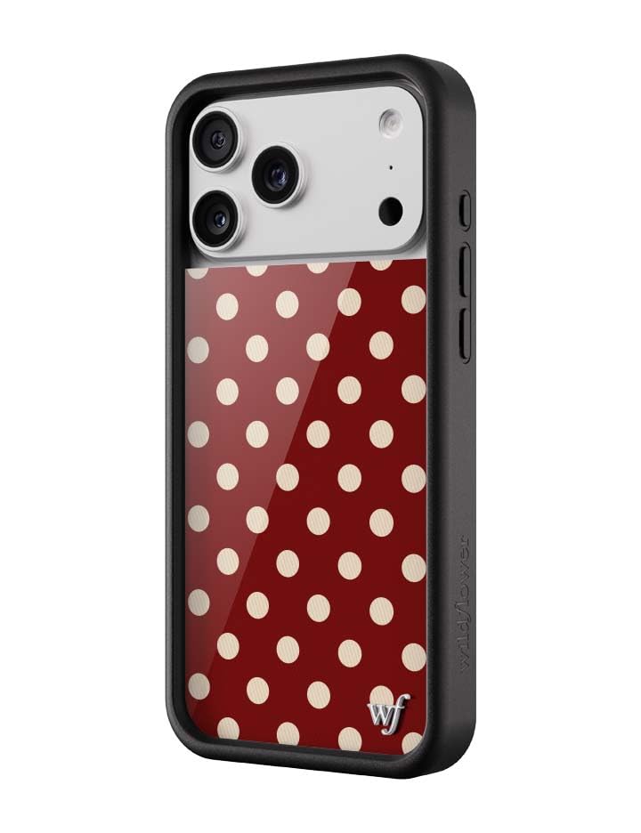 Image of Wildflower Cases - iPhone 17 Pro Max Compatible - Burgundy & Cream