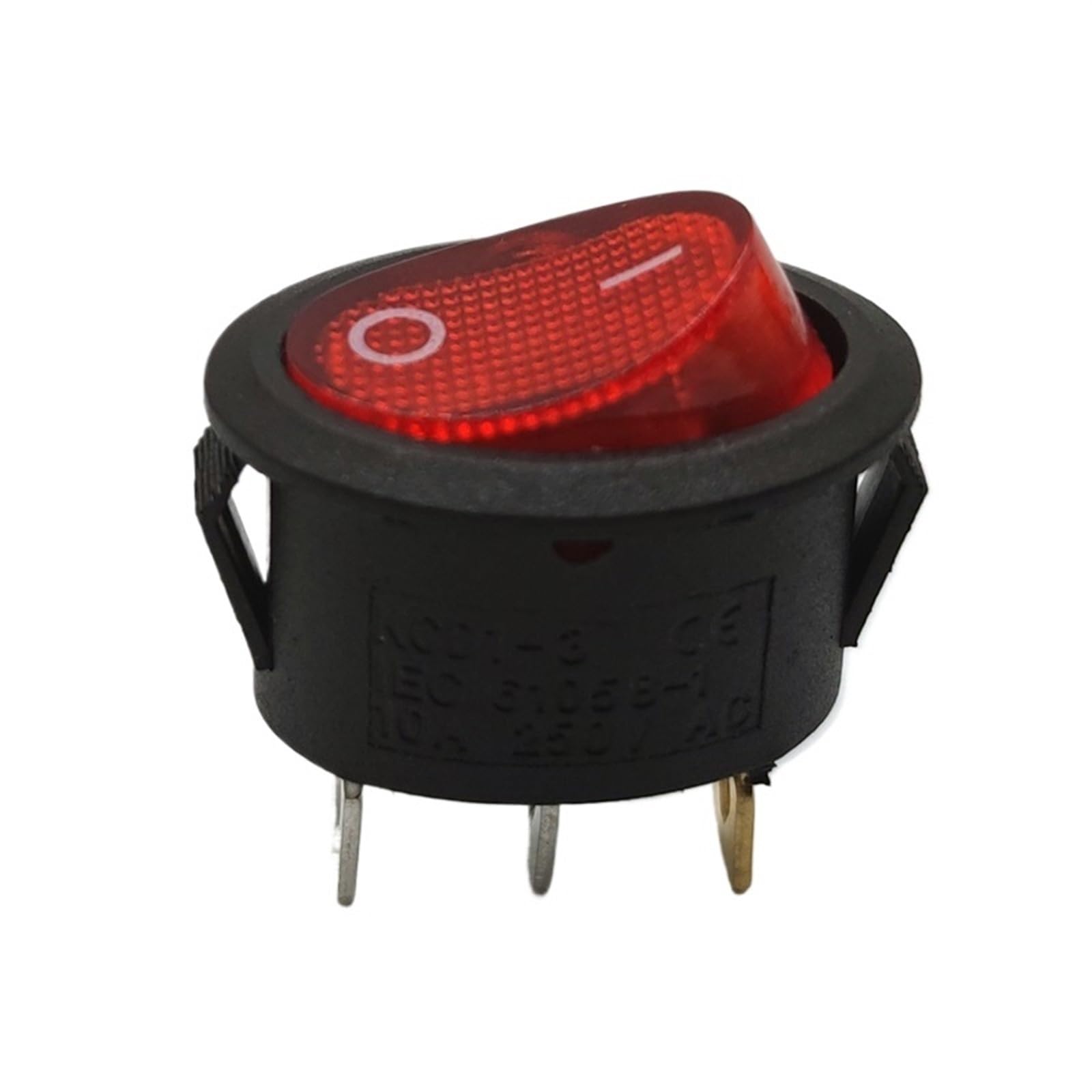 Interrupteur à bascule LED rouge 2 pôles à encastrer pour tableau de commande 25mm - 8