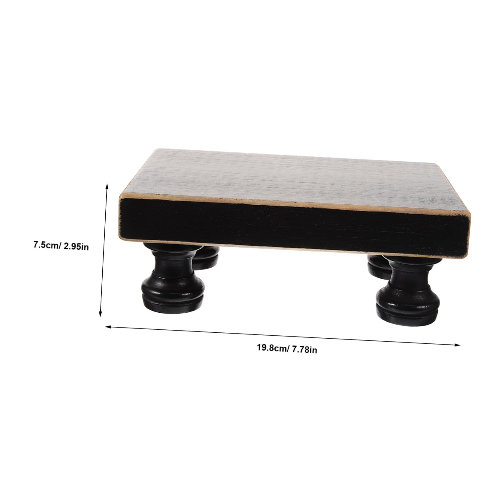 Jabonera de Madera Base Desmontable y Patas Negras