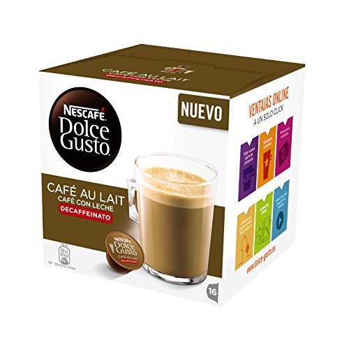 Cápsulas Dolce Gusto Café Con Leche Descafeinado 16 Unidades