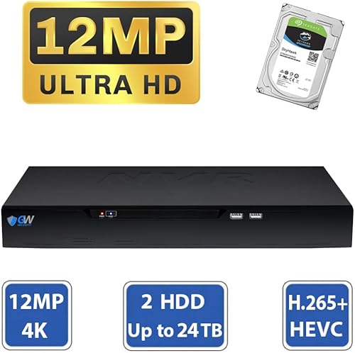 Miniatura 8 de GW Security 8 Channel NVR 4K 8MP PoE 0.110-0.472 in Varifocal Zoom Sistema de cámara de seguridad con 4 x 4K 8MP micrófono IP impermeable Smart AI