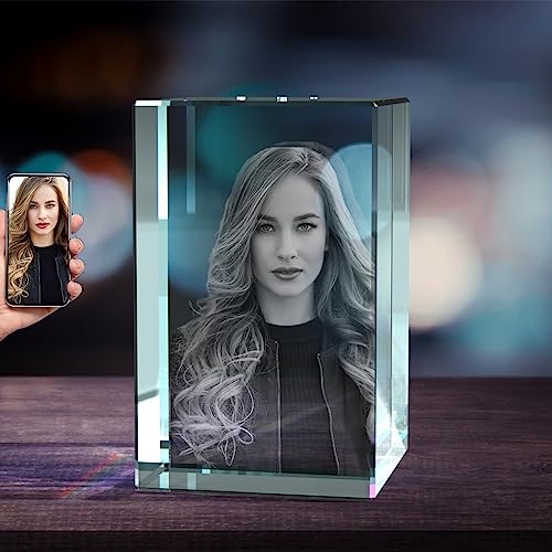 3D Crystal Photo Personalized Gifts Idea With Your Picture, 3D Customized Picture For Graduates Gift, 3D Laser Etched Pictures For Anniversary Couple, Memorial Day, Appreciation, Wedding, Engagement, Graduation, Christmas Gifts #TOP1