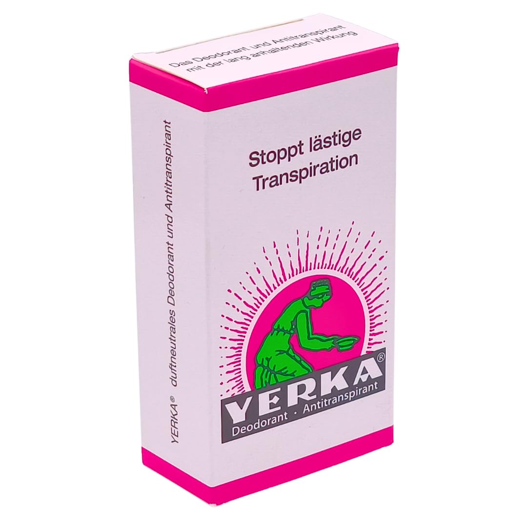 YERKA Deodorant Antitranspirant 3x 50 ml I Schutz bei starkem Schwitzen I Duftneutrales Deo, ohne Alkohol & Konservierungsstoffe I Für Achseln, Hände & Füße I Spar-Set plus Pharma Perle give-away