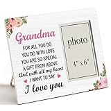 Zauly Grandma Wooden Picture Frame Gift from Granddaughter, Grandma Wood Photo Frame Gifts Idea for