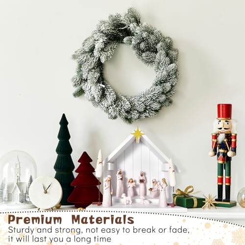 Presépio de madeira Creche Wood Presépio Manjedoura Vila de Natal Estável Creche Cena de Fundo Acess