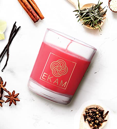 Image of EKAM Cinnamon Scented Votive Candle - 40 Grams Each - 10 Hours Burn Time - Ideal for Diwali, Home Decor & Gifting