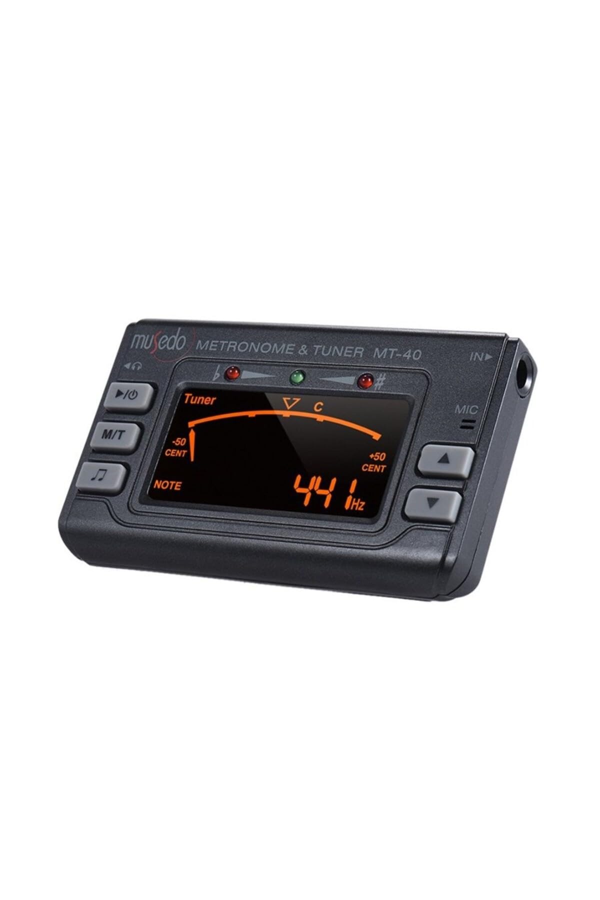 MT-40 chromatique + Metronomo Métronome, accordeur et générateur de tons numérique, tout en uno-pantalla LCD de grande taille, couleur noir