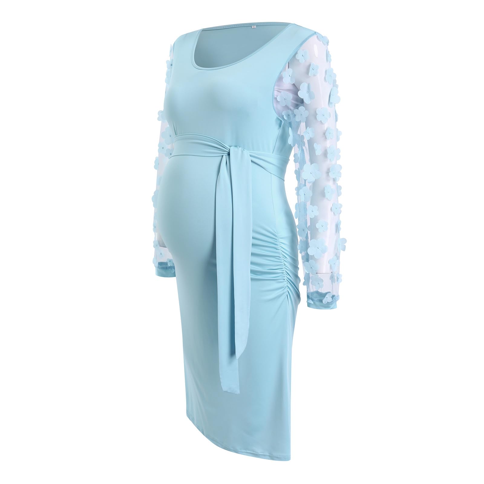 Vestiti Premaman Cerimonia Estivi Per La Fotografia Abito Invernale Girocollo Plissettato Vestito Maternità Gravidanza Photoshoot Camicia da Notte Allattamento in Cotone Confortevole Elegan te