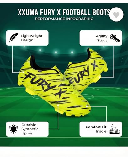 Image of XXUMA Unisex Faux Leather TPU Sole Football Shoes Durable Lightweightand Enhanced Grip