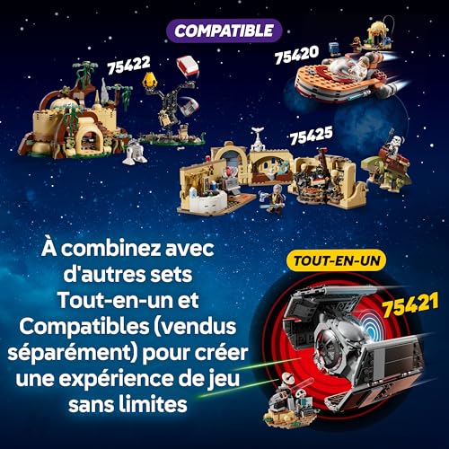 LEGO Star Wars 75423 Smart Play : Le X-Wing Red Five de Luke - Jouet Interactif Tout-en-Un - Smart Brique, 5 Tags, 2 Minifigurines & Chargeur - Idée Cadeau pour Garçon, Fille dès 6 Ans ou Fan Adulte