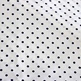 Material: 100% Baumwolle 11,99€/m Punkte 100% Baumwolle Baumwollstoff Kinder Meterware Handwerken Nähen Stoff (Weiß Dunkelblau klein, 100x160cm (11,99€/m))