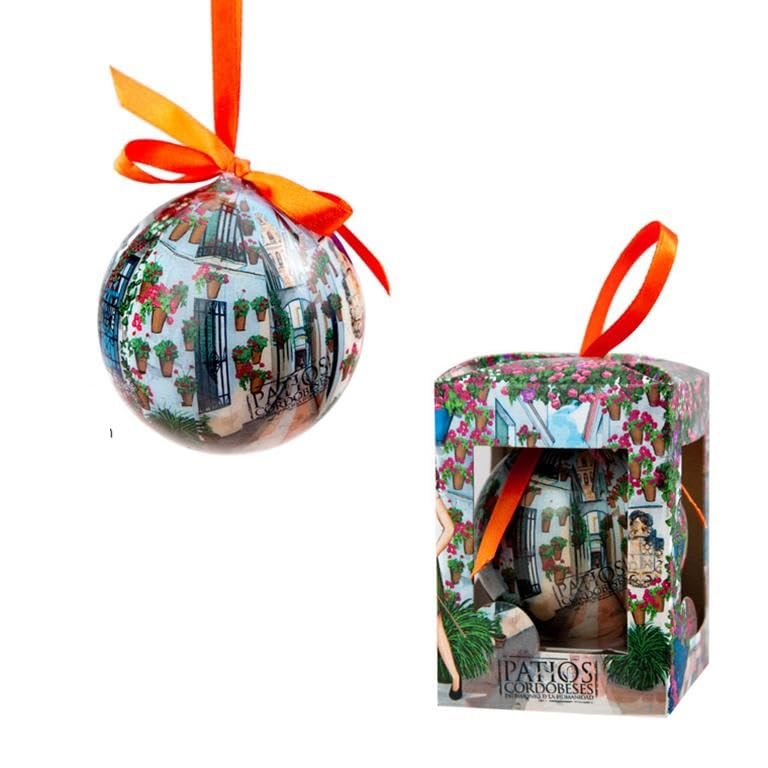 Boules de Noël pour patios de Cordoue Ø 7,5 cm lot de 12 suspension extérieur