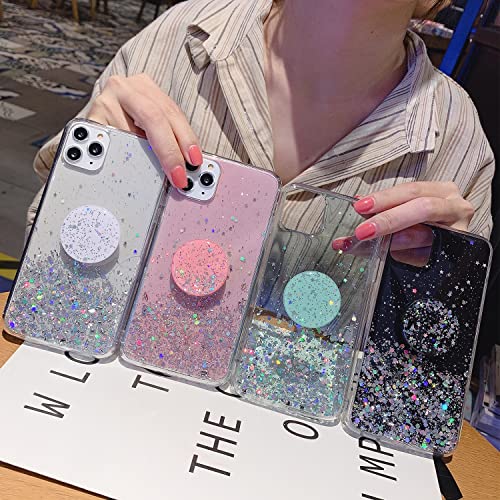 Winzizo Designed For Iphone 11 Pro Max Case Women Girls Glitter Sparkle Bling Cute Cases With Ring Kickstand Soft Phone Protective Shell Phone Cover For Iphone 11 Pro Max 6.5 Inch (Pink) #TOP6