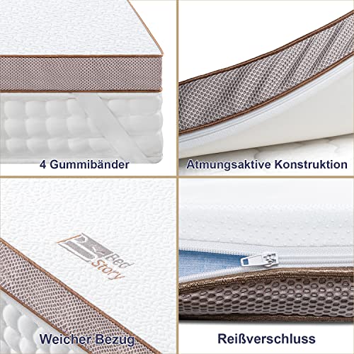 Visco-Topper BedStory 180×200 cm mit 7,5 cm Höhe aus Gel