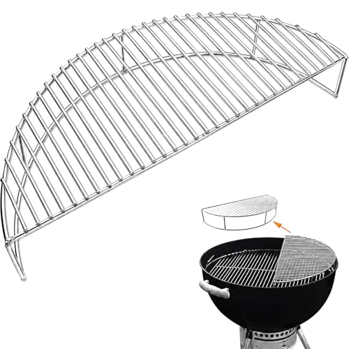 Denmay Warmhalterost, für Weber 57 cm Holzkohlegrills, Kugelgrill, 22,5 Zoll Kohlegrills One-Touch, Performer, Bar-B-Kettle and Master-Touch Grillrost Ersatz