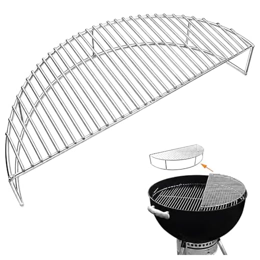 Denmay Warmhalterost, für Weber 57 cm Holzkohlegrills, Kugelgrill, 22,5 Zoll Kohlegrills One-Touch, Performer, Bar-B-Kettle and Master-Touch Grillrost Ersatz