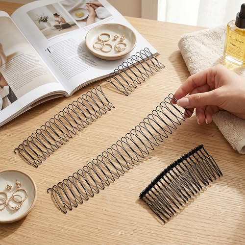 Peines de agarre lateral metálicos en U para cabello miniatura 6