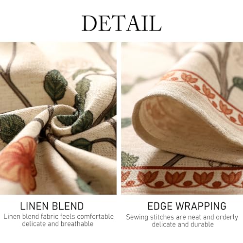 ISAENNE Vintage French Linen Round Tablecloth,Diameter 55"-Flora A by ISAENNE - Used condition - Image 4