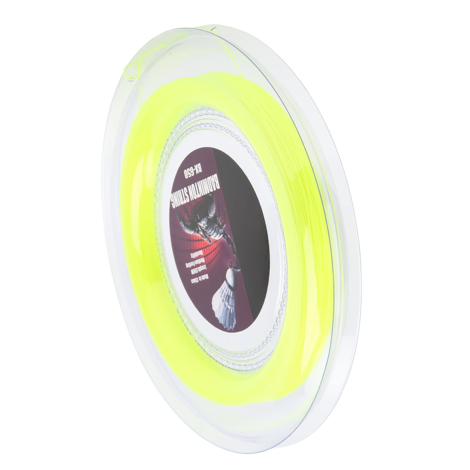 Corde de Raquette de Badminton 0,72 Mm 200 M Bobine de Fil de Raquette pour Entraînement Quotidien Amateur Jaune Fluo