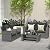 May in Color 4 Piece Patio Furniture Sets, All-Weather Wicker Conversation Sets, Outdoor Rattan Sectional Sofa Chair with Cushions and Coffee Table for Balcony, Garden, Backyard,Grey/Dark Grey